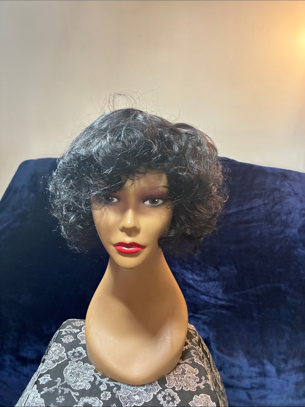 Black Short Curly Wig - Stylish Women Hair
